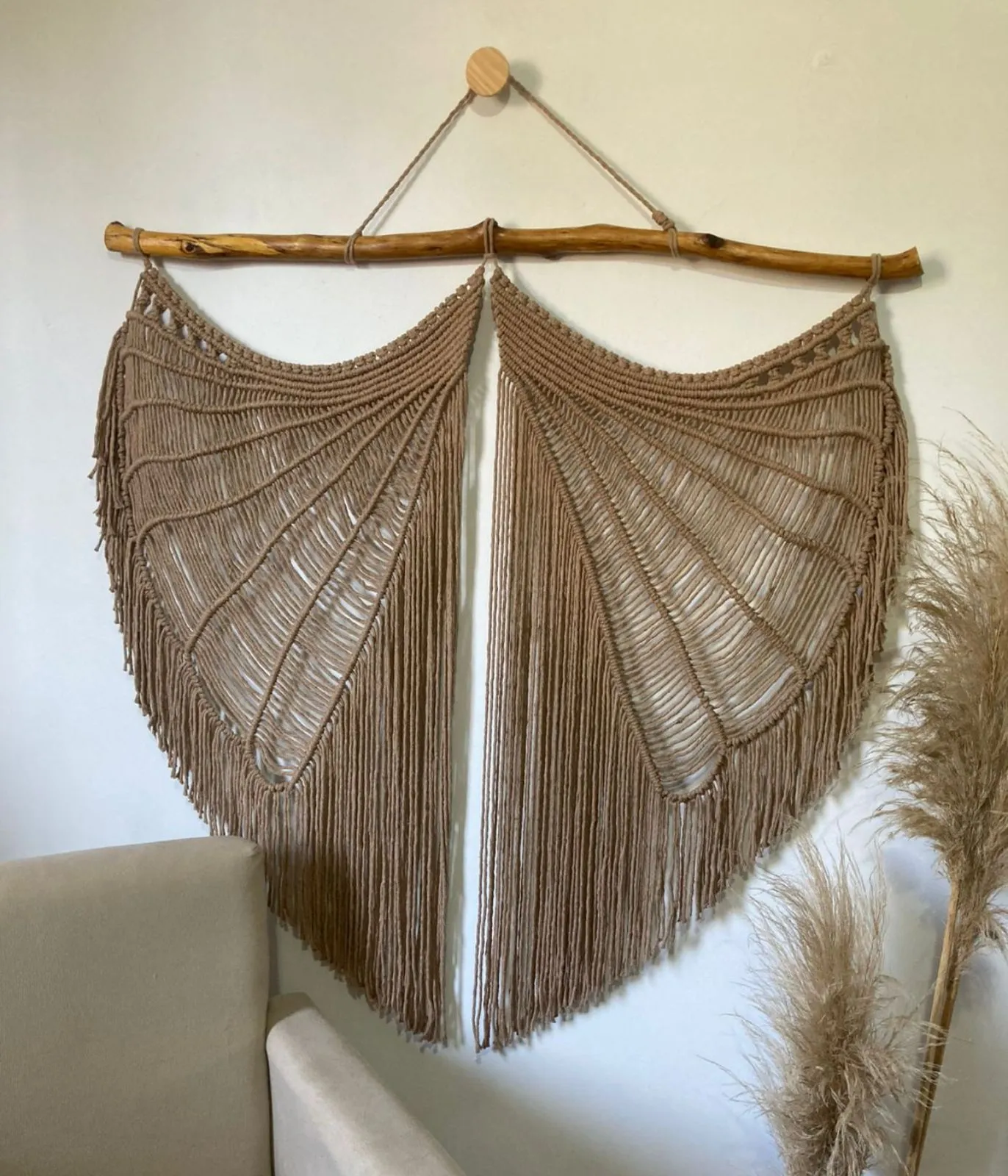 Painel em Macramê Asa