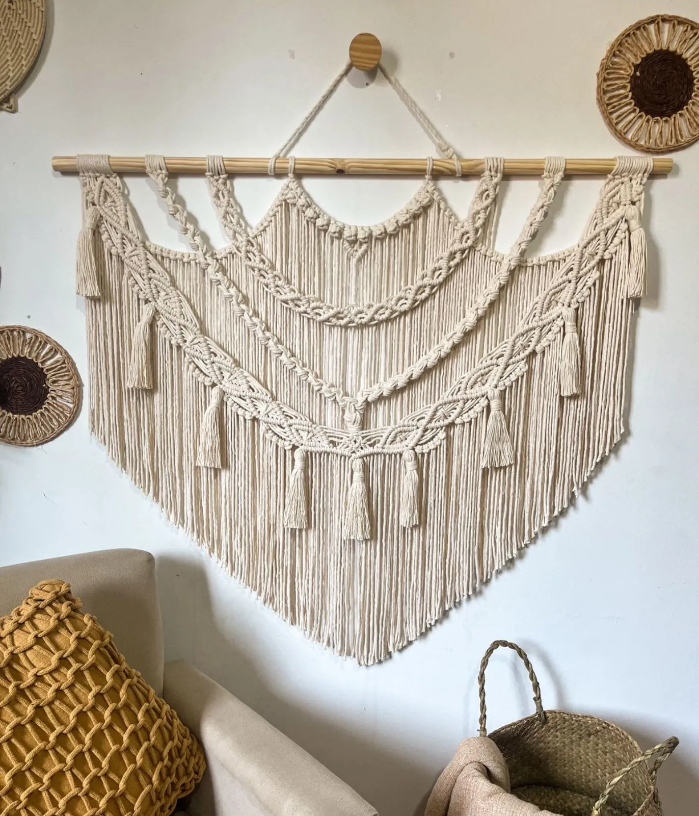 Painel em Macramê Terra