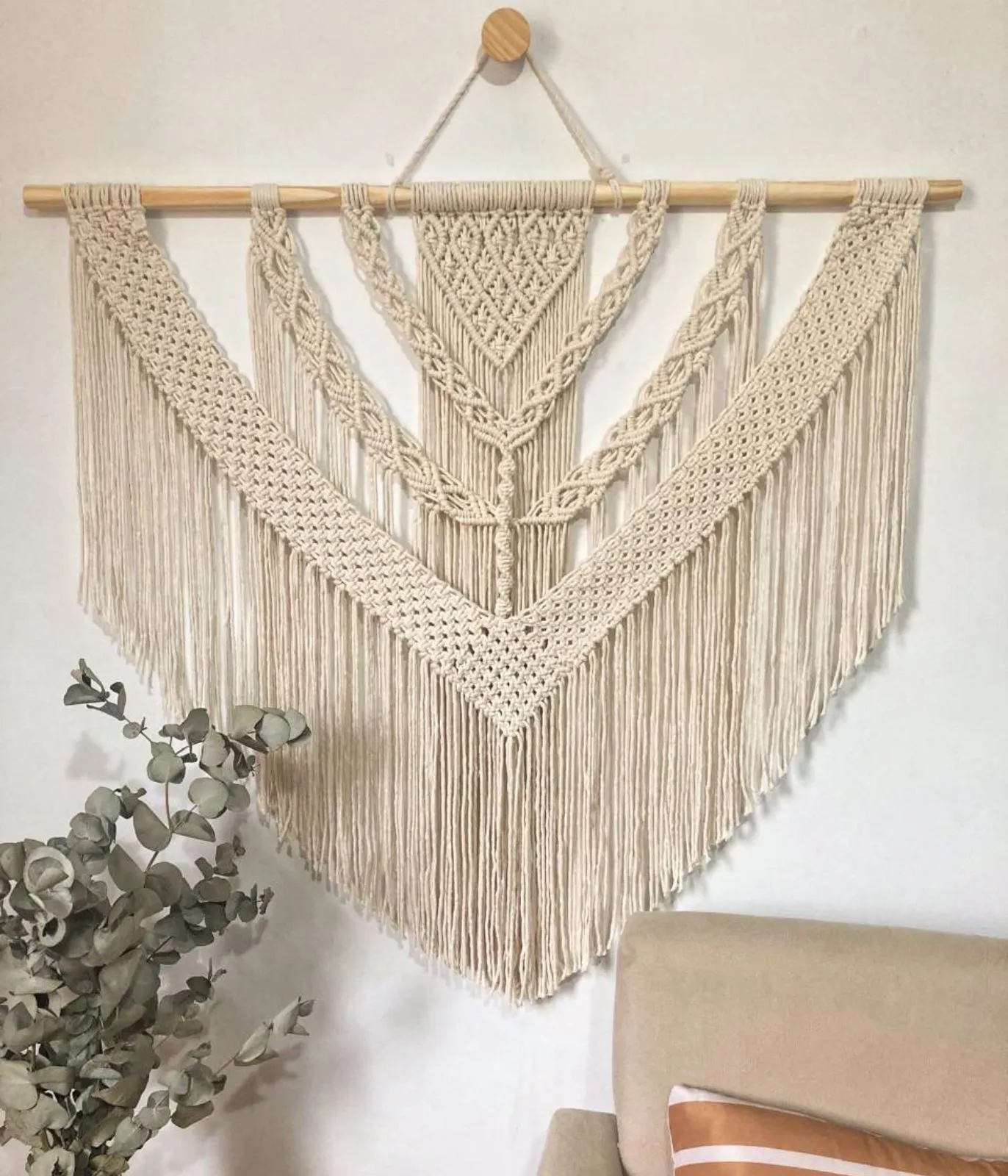 Painel em Macramê Leveza