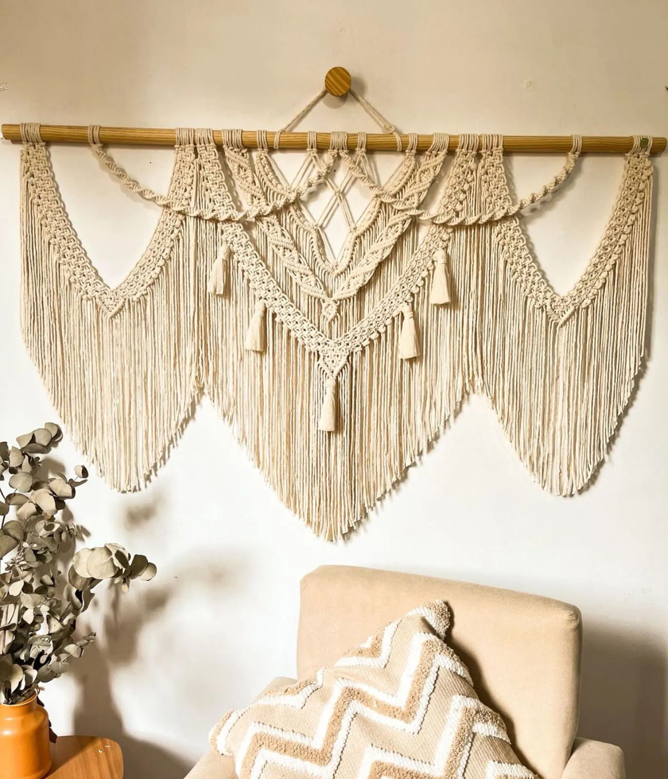 Painel em Macramê Boho