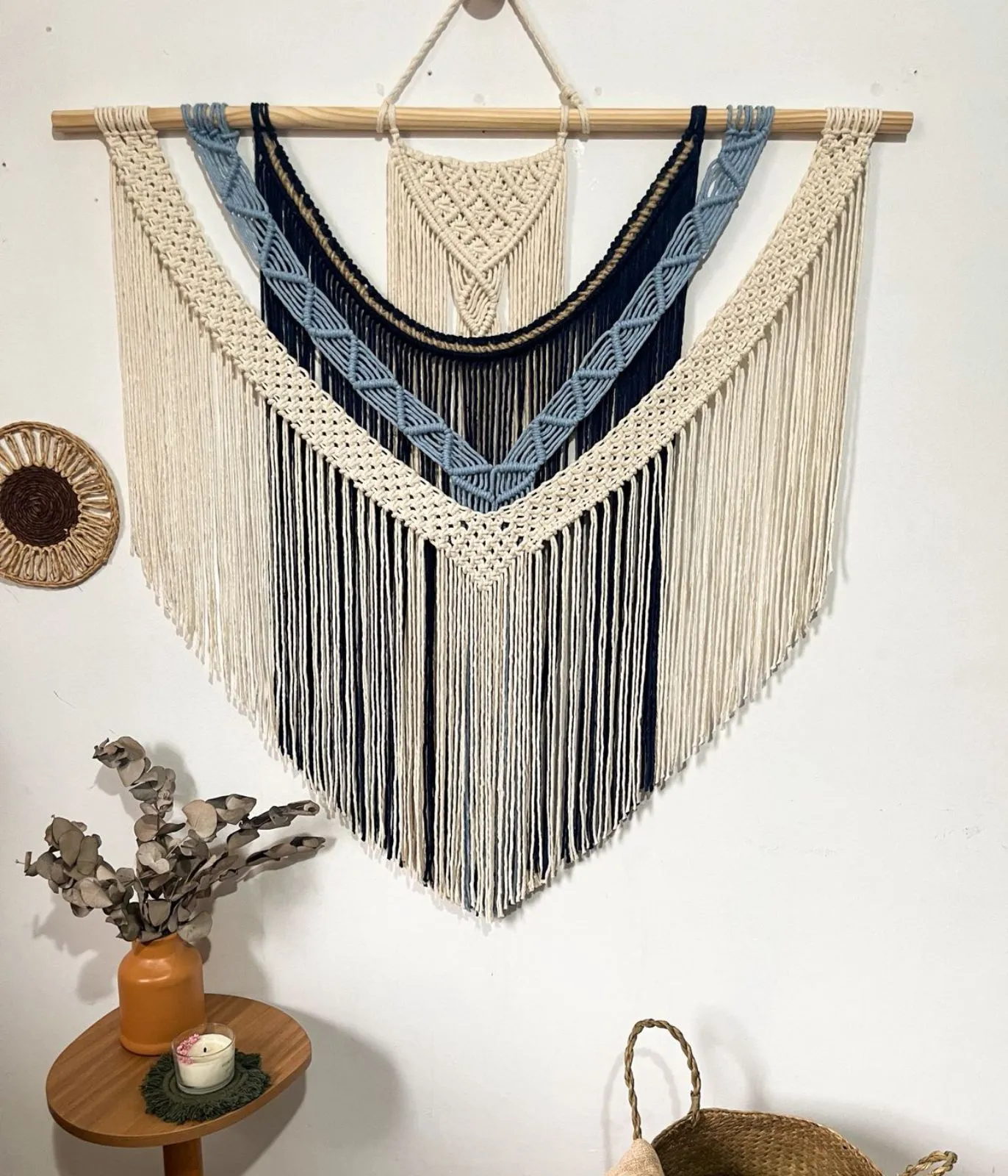 Painel em Macramê Maré Serena